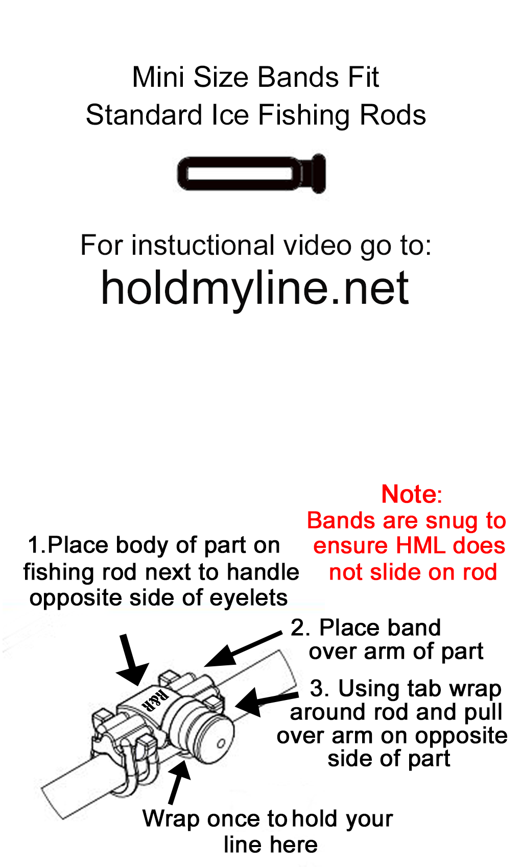 1 Pack Fits Ice Fishing Rod