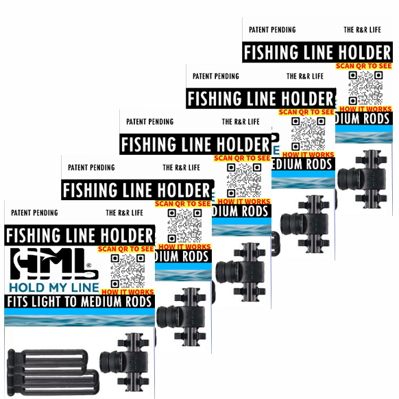 5 Pack Fits Light To Medium Rods