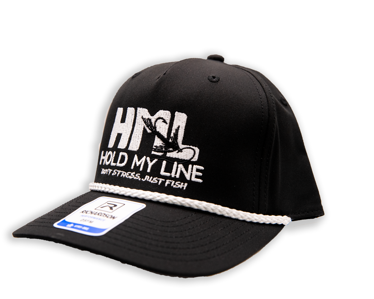 Black - Richardson OSFM Model 258 with Rope String - Fly Fishing Logo