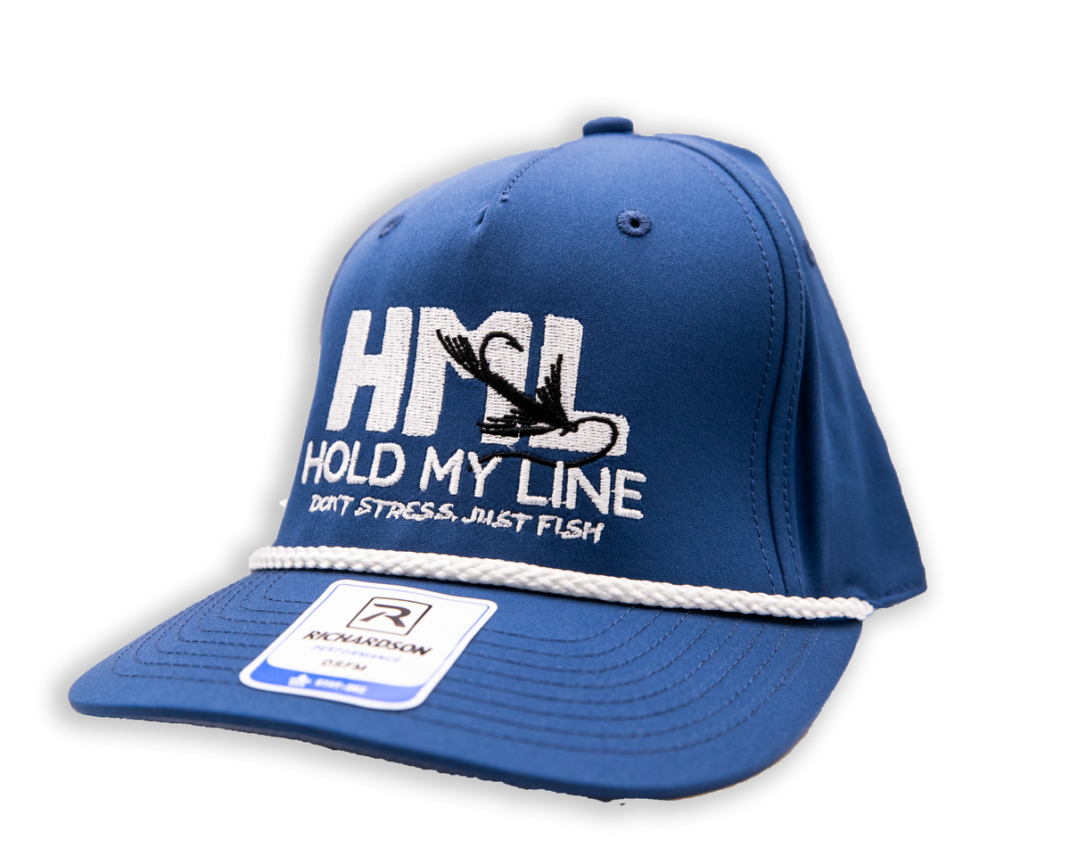 Royal Blue - Richardson 5 Panel classic rope panel 258 - Fly Fishing Logo